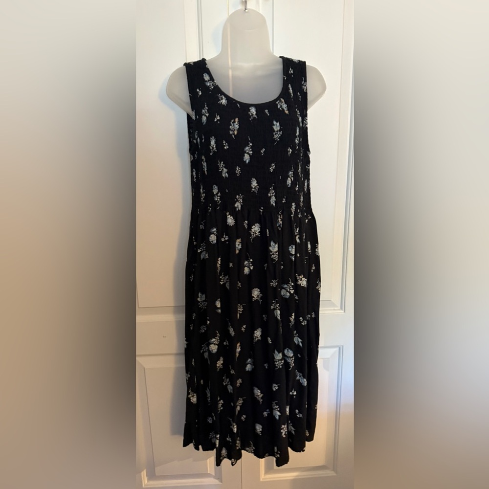 Croft & Barrow Black Floral Maxi Dress